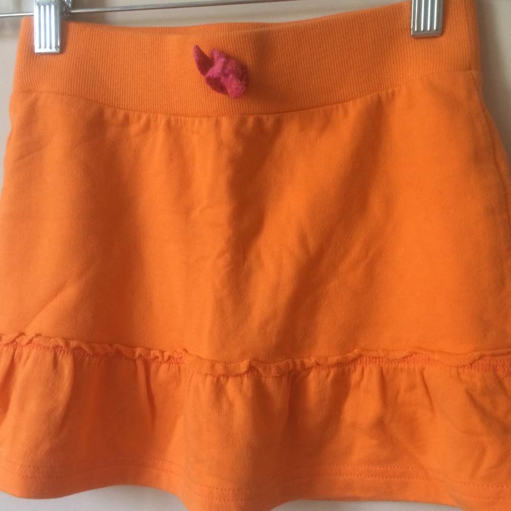 Orange ruffle skirt